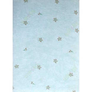 Brown green beige color painting with small floral poly blackout roller blind   109392